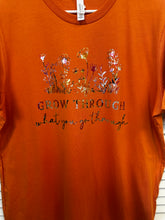 Load image into Gallery viewer, Grow Through What You Go Through – Metallic Floral Tee