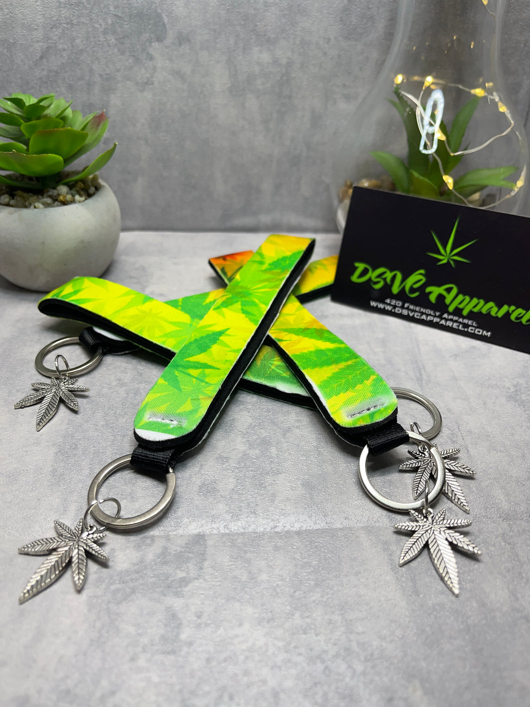 Wristlet - Vivid Marijuana Leaves
